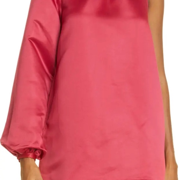 Kimberly Goldson Marsh One Shoulder Satin Dress/Blouse - Picture 13 of 15